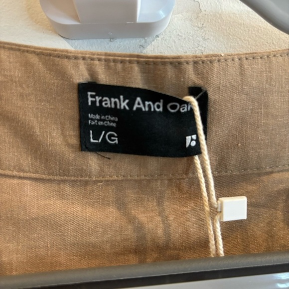 FRANK & OAK Sz L Jumpsuit The Kapok Button Closure Drawstring Pockets NEW - Picture 6 of 13